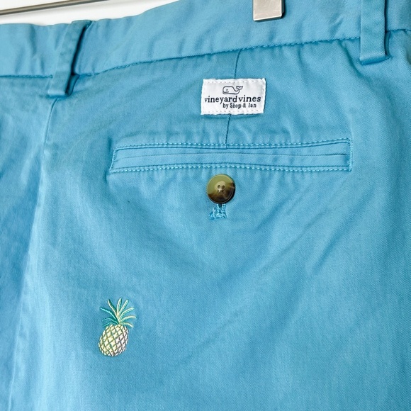 Vineyard Vines Shorts Blue Chino Stretch Breaker Shorts Hawaii Coconut - Picture 5 of 8